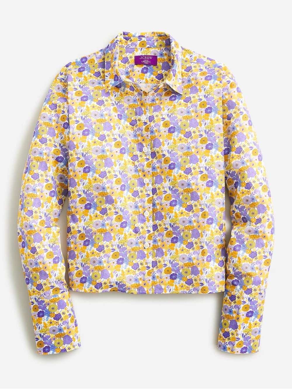 Cropped garçon shirt in Liberty® Arrow Floral fabric